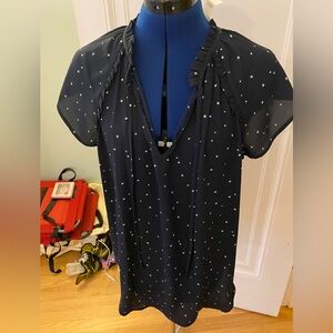 NWT loft brand navy short sleeve shirt with white stars. Size large.